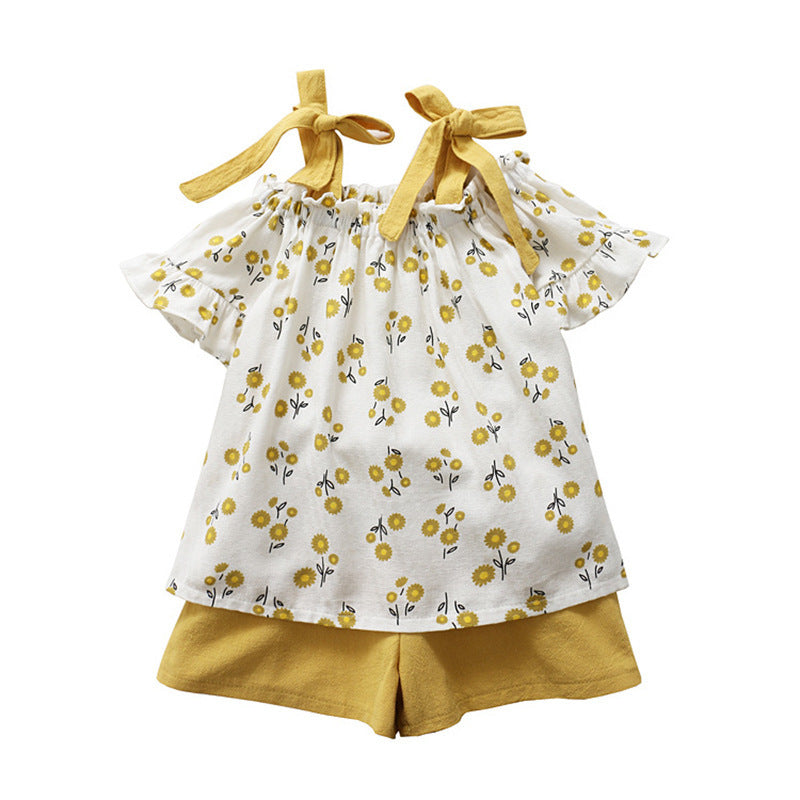 Floral Girls Toddler Suspender