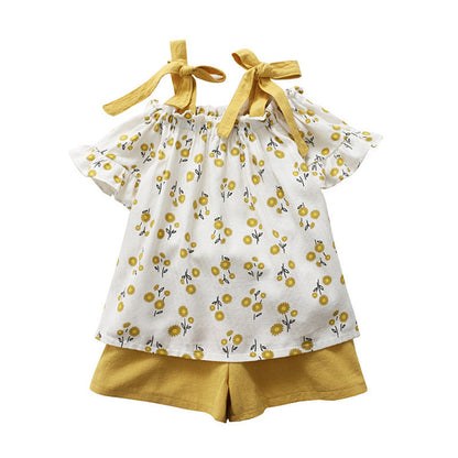 Floral Girls Toddler Suspender