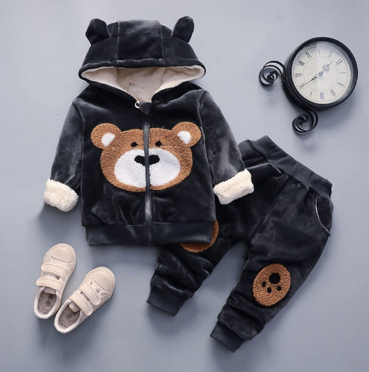 Korean Style Cute Cartoon Pattern Black