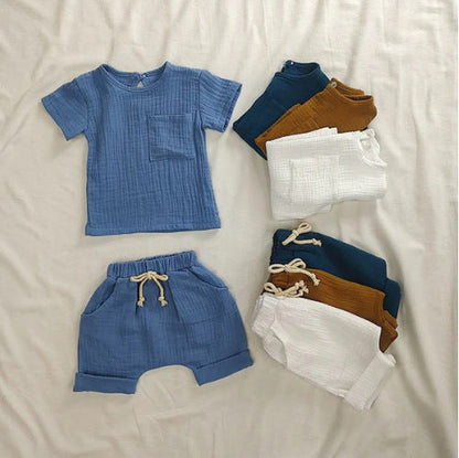 Organic Cotton Baby Clothes Set Summer Casual