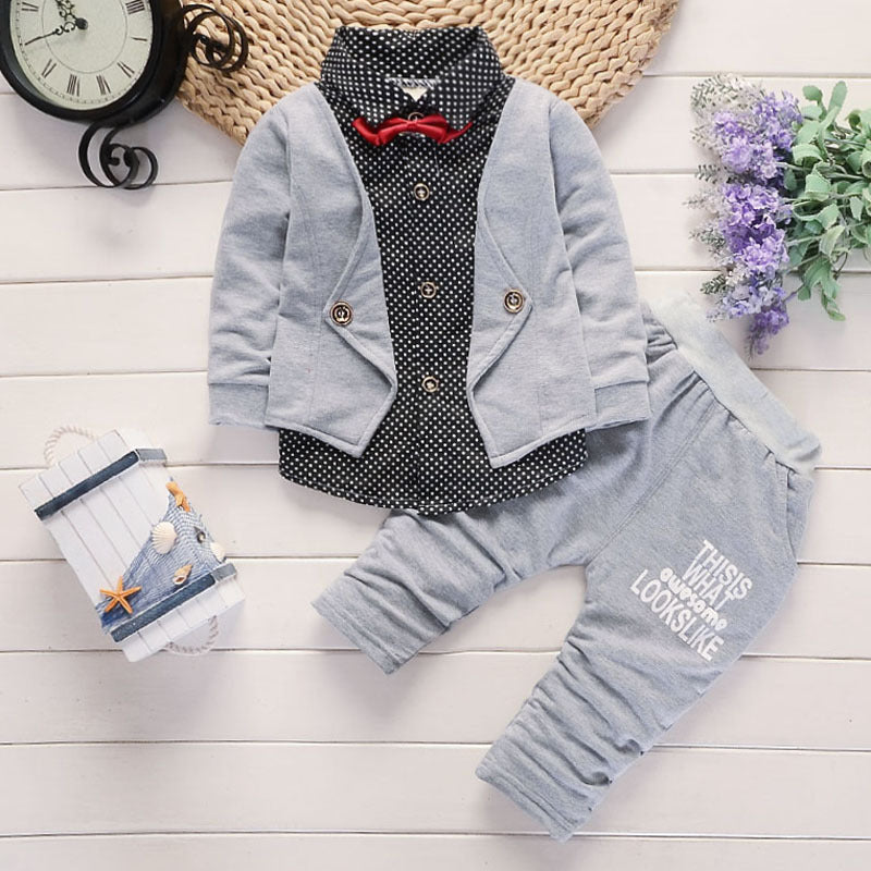 Toddler Boys Casual Suit Front