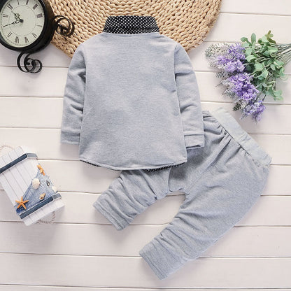 Toddler Boys Casual Suit Grey