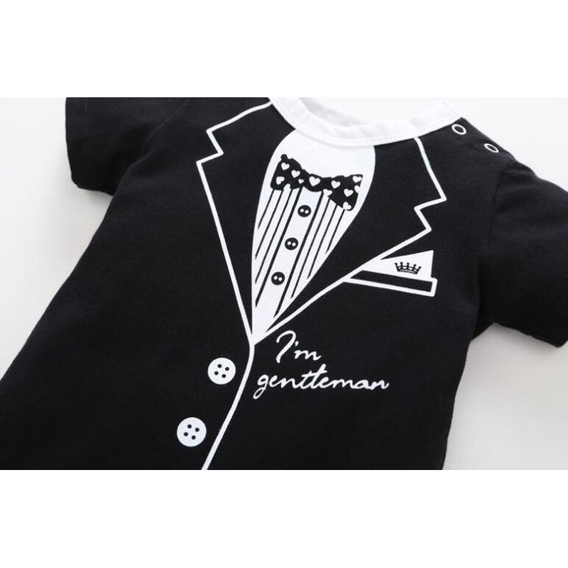 Newborn Baby Clothing Summer Gentleman Material