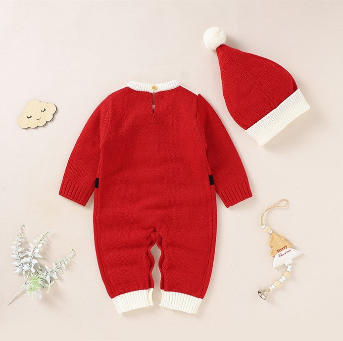 Adorable Baby Christmas Jumpsuit - Festive Holiday Outfit for Infants Back