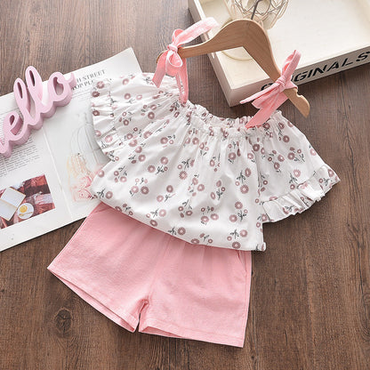 Floral Girls Toddler Suspender