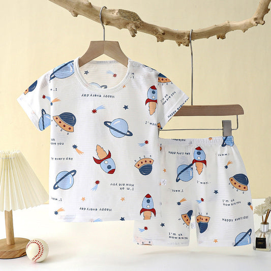 New Summer Home Clothing Pajamas For Baby Boys